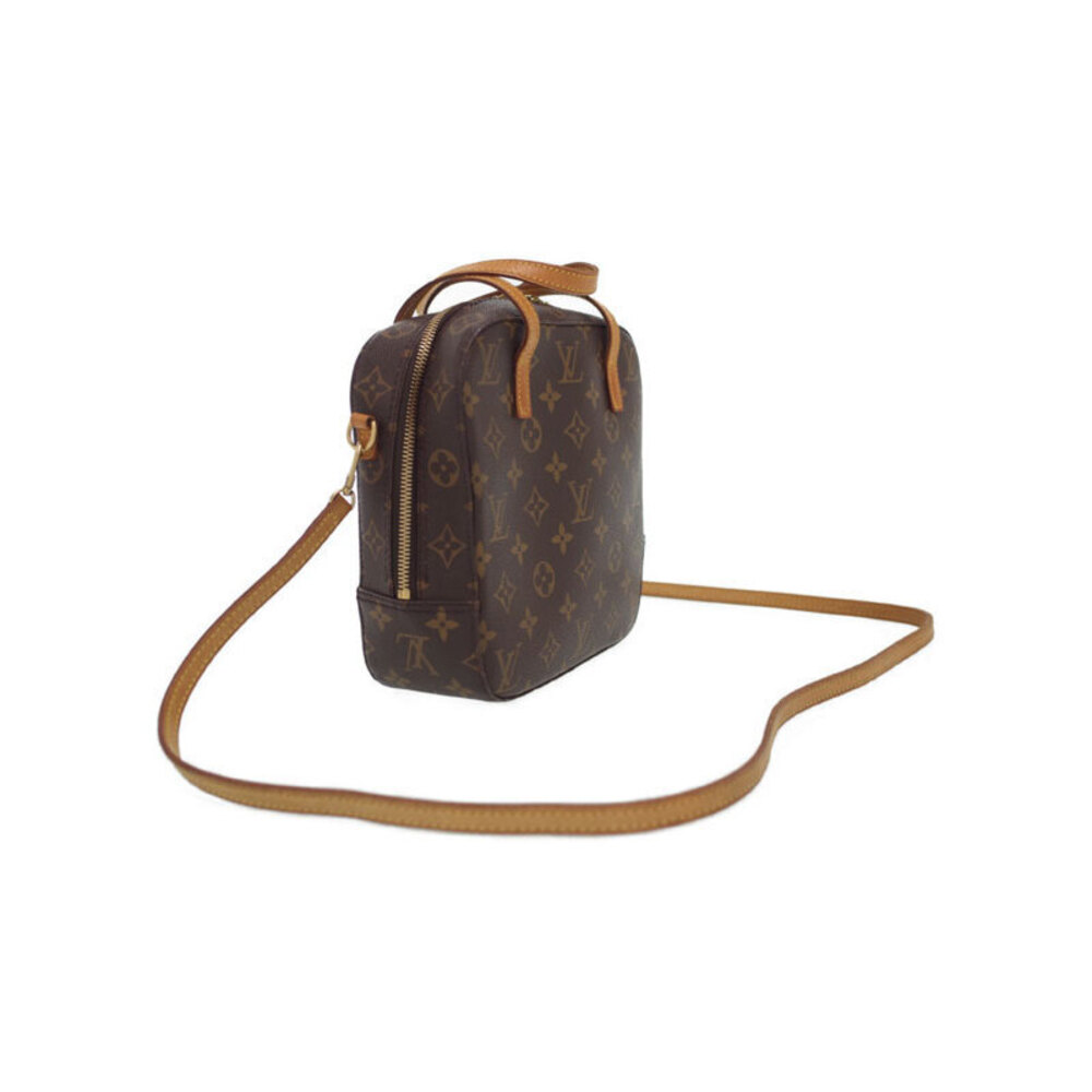 Louis Vuitton Monogram Bag Leather Brown Spontini